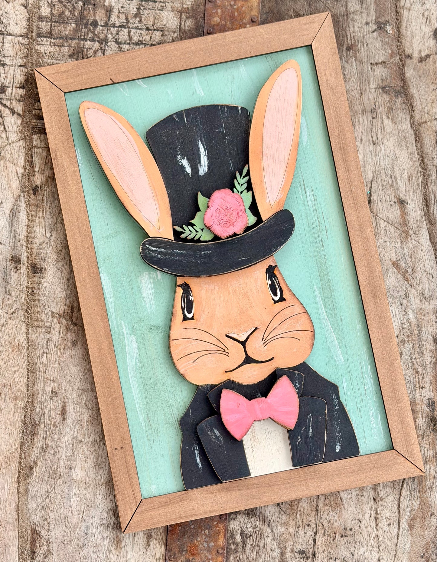 Dapper Bunny 9" x 14" - Unfinished Cutout