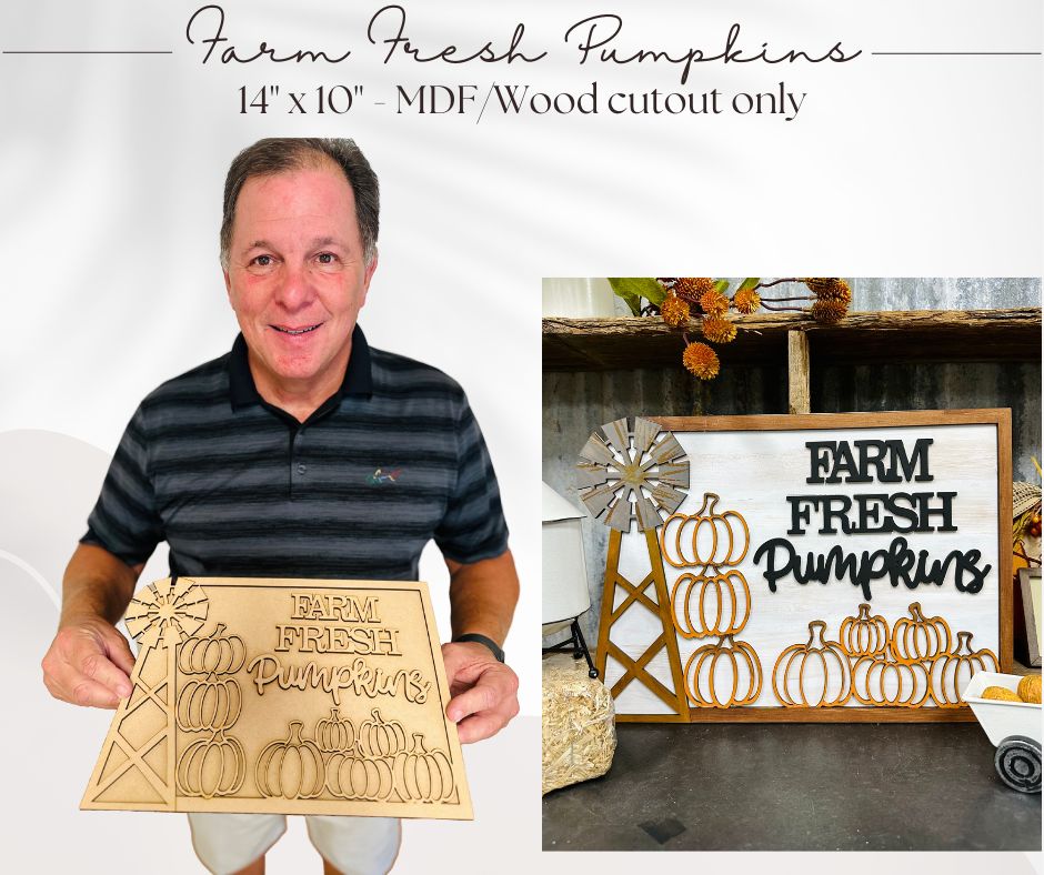 Farm Fresh Pumpkins Cutouts - Unfinished Kit