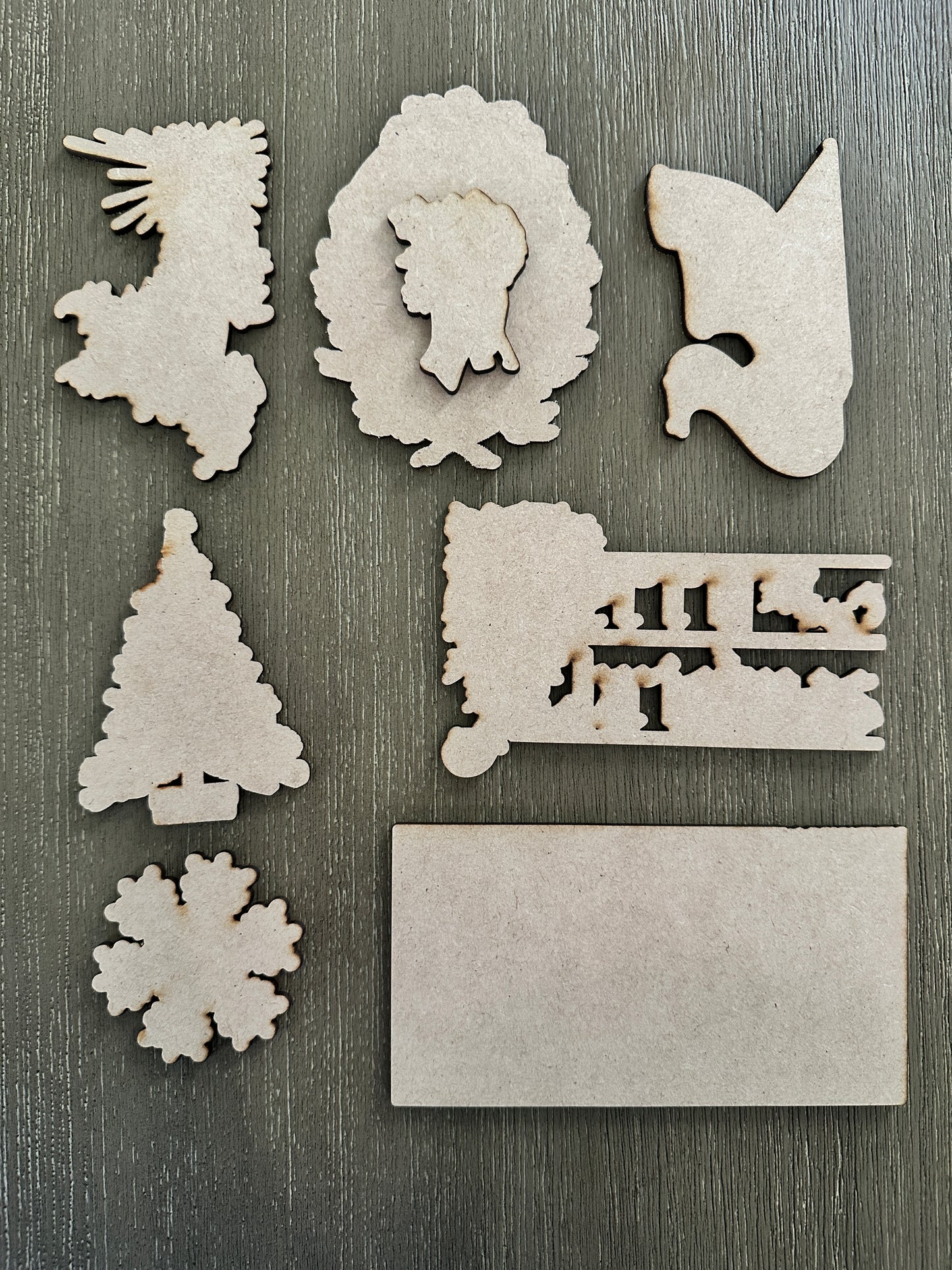 Etched Christmas Essentials-unfinished