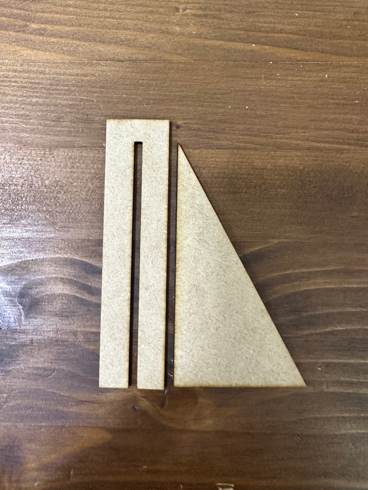 Set of 2 Triangle Stands - Unfinished Cutouts