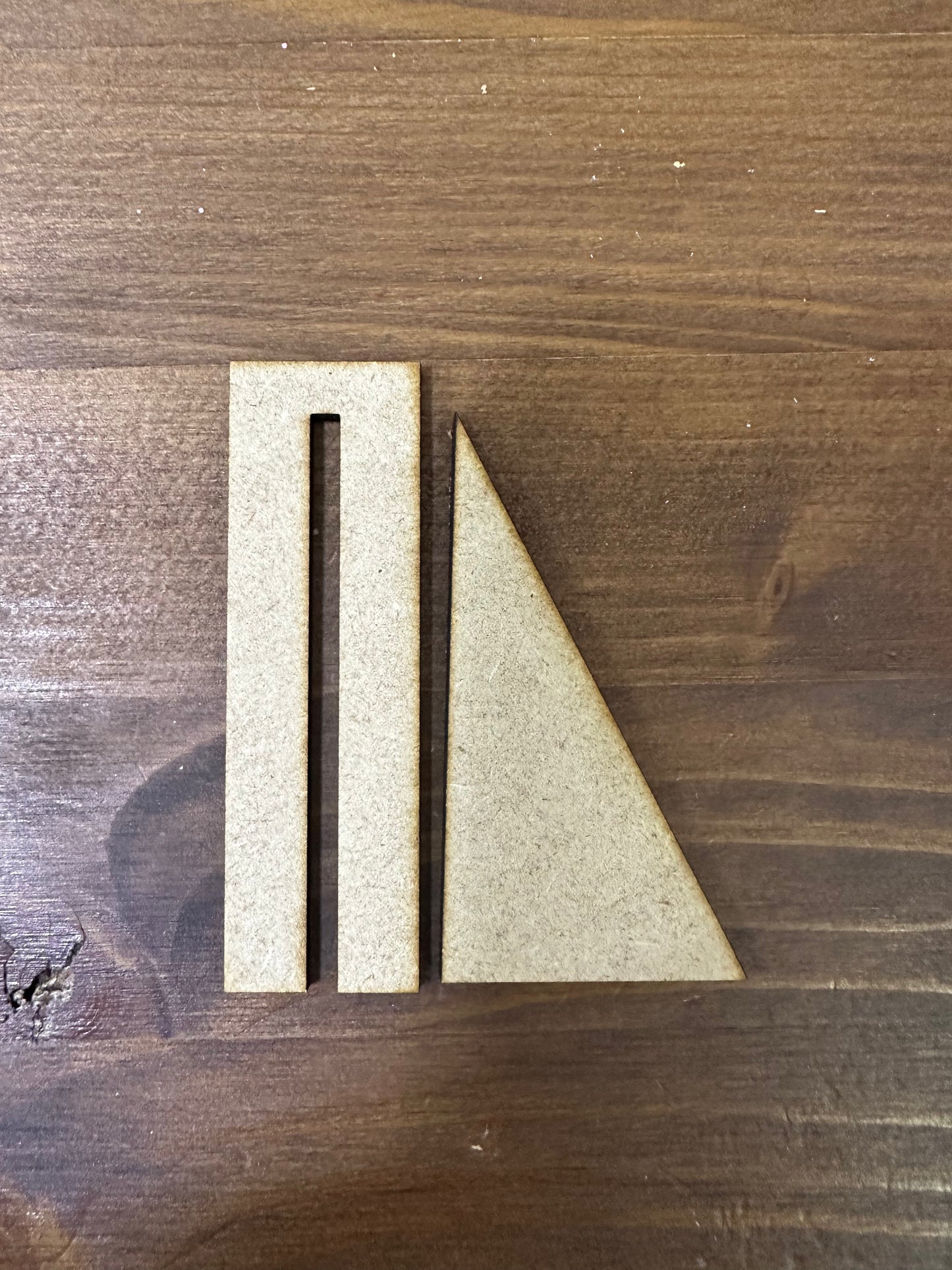 Set of 2 Triangle Stands - Unfinished Cutouts