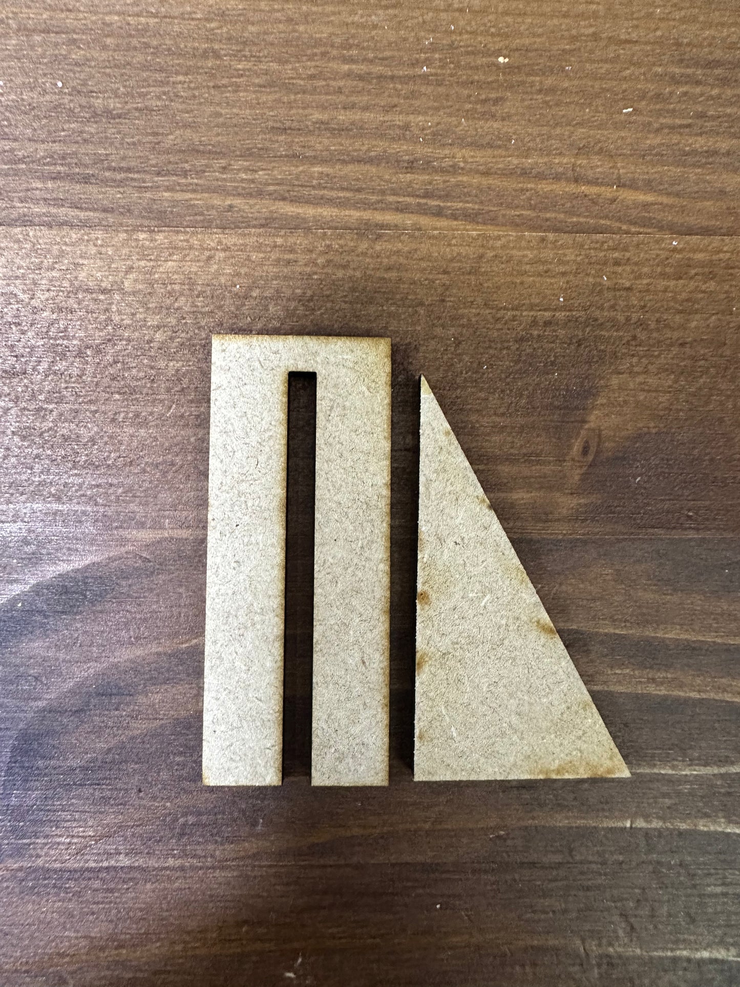 Set of 2 Triangle Stands - Unfinished Cutouts
