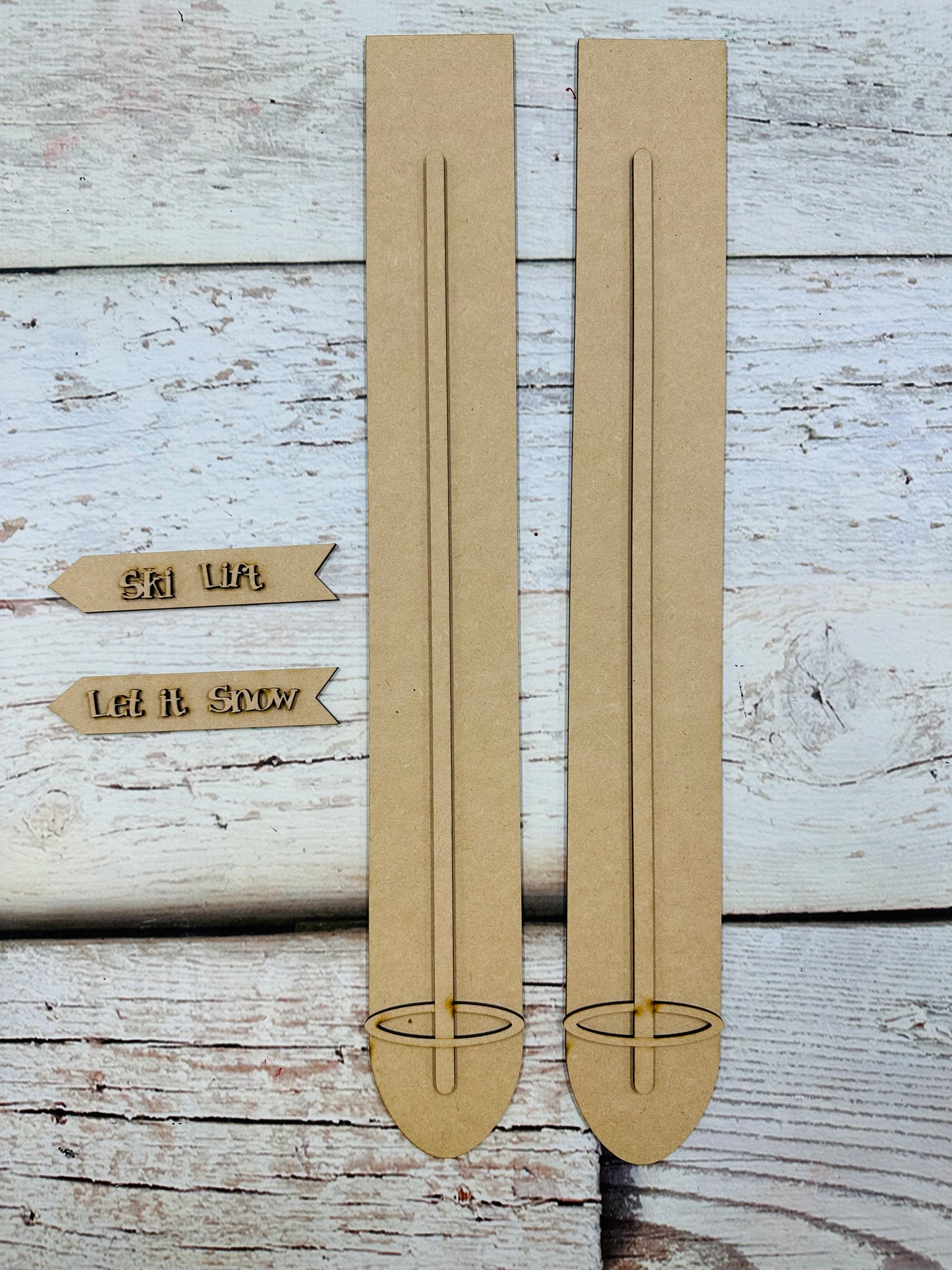 Ski Set Cutouts - Unfinished