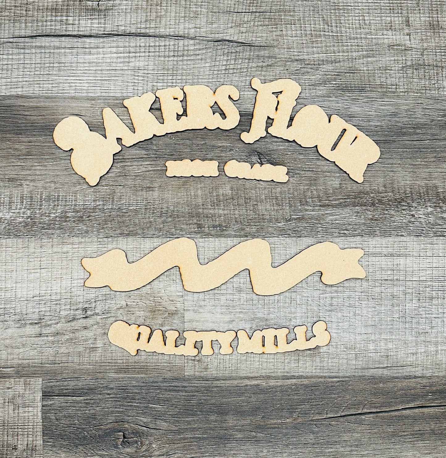 Vintage Flour Cutout - Unfinished