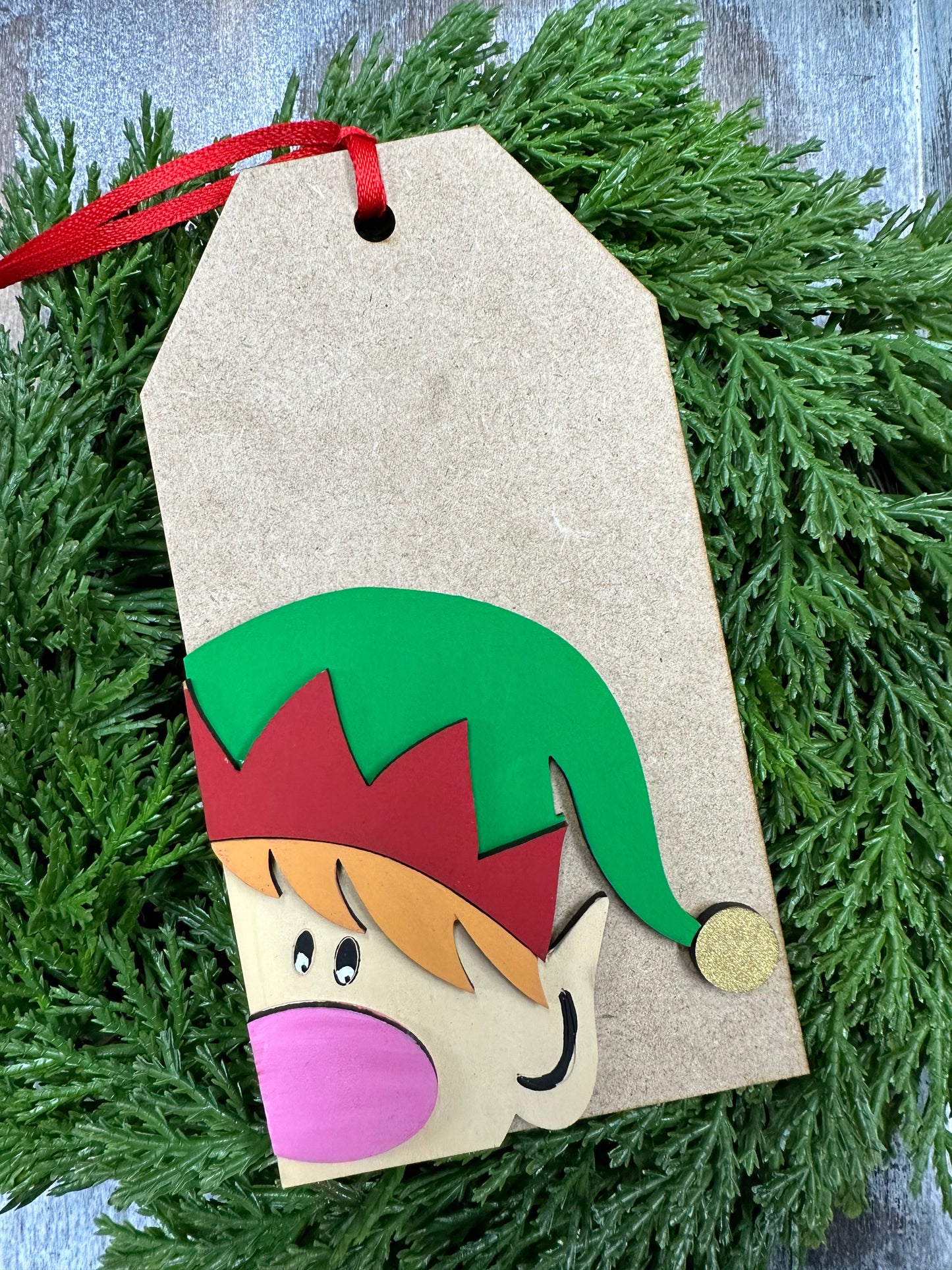 Elf Tag 6" - Unfinished Cutout