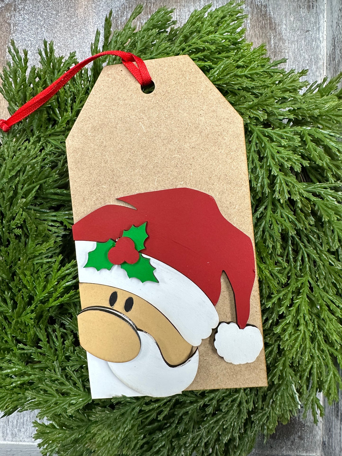 Santa Tag 6" - Unfinished Cutout