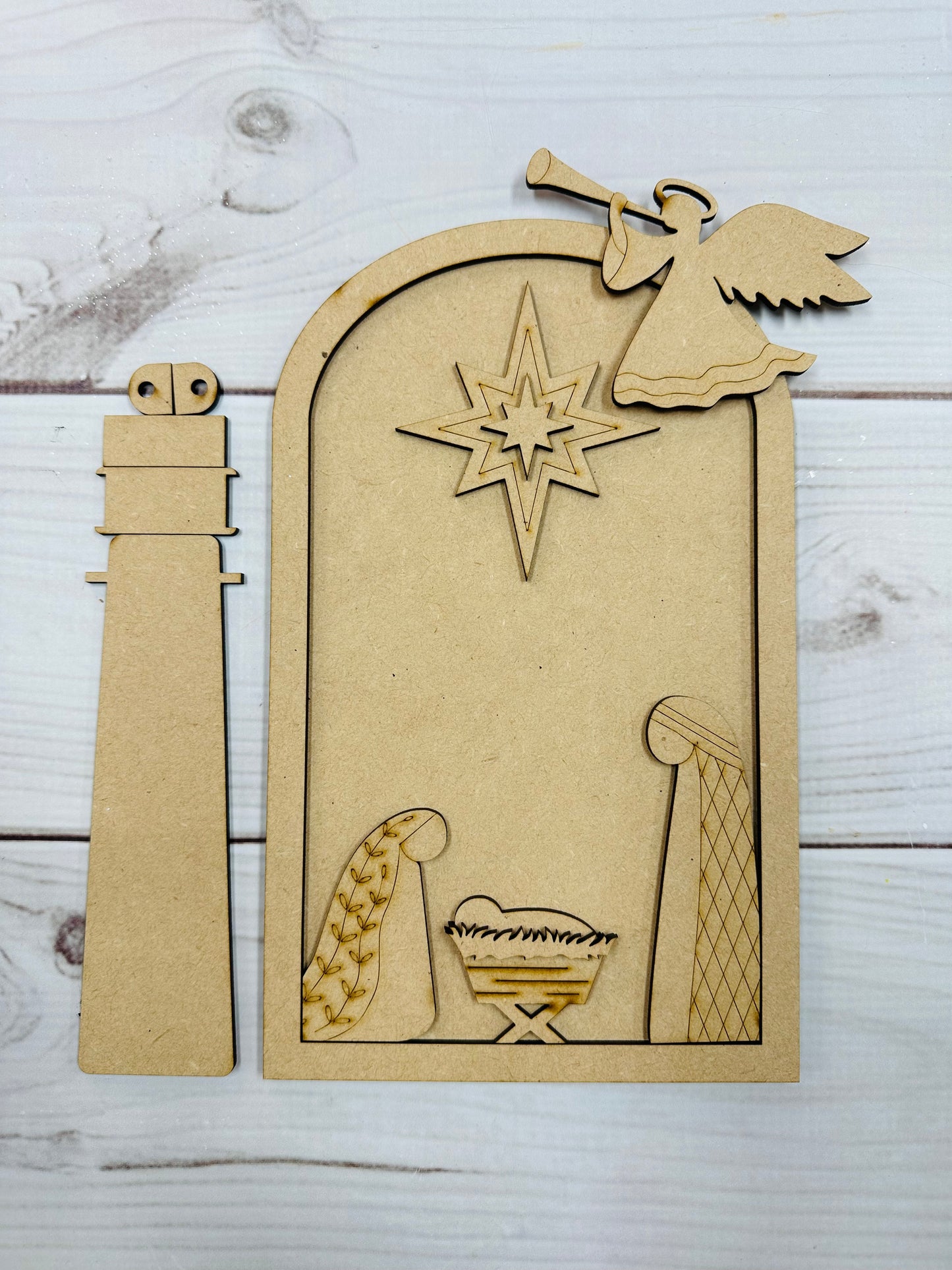 Nativity Scene Panels - Unfinished Cutouts