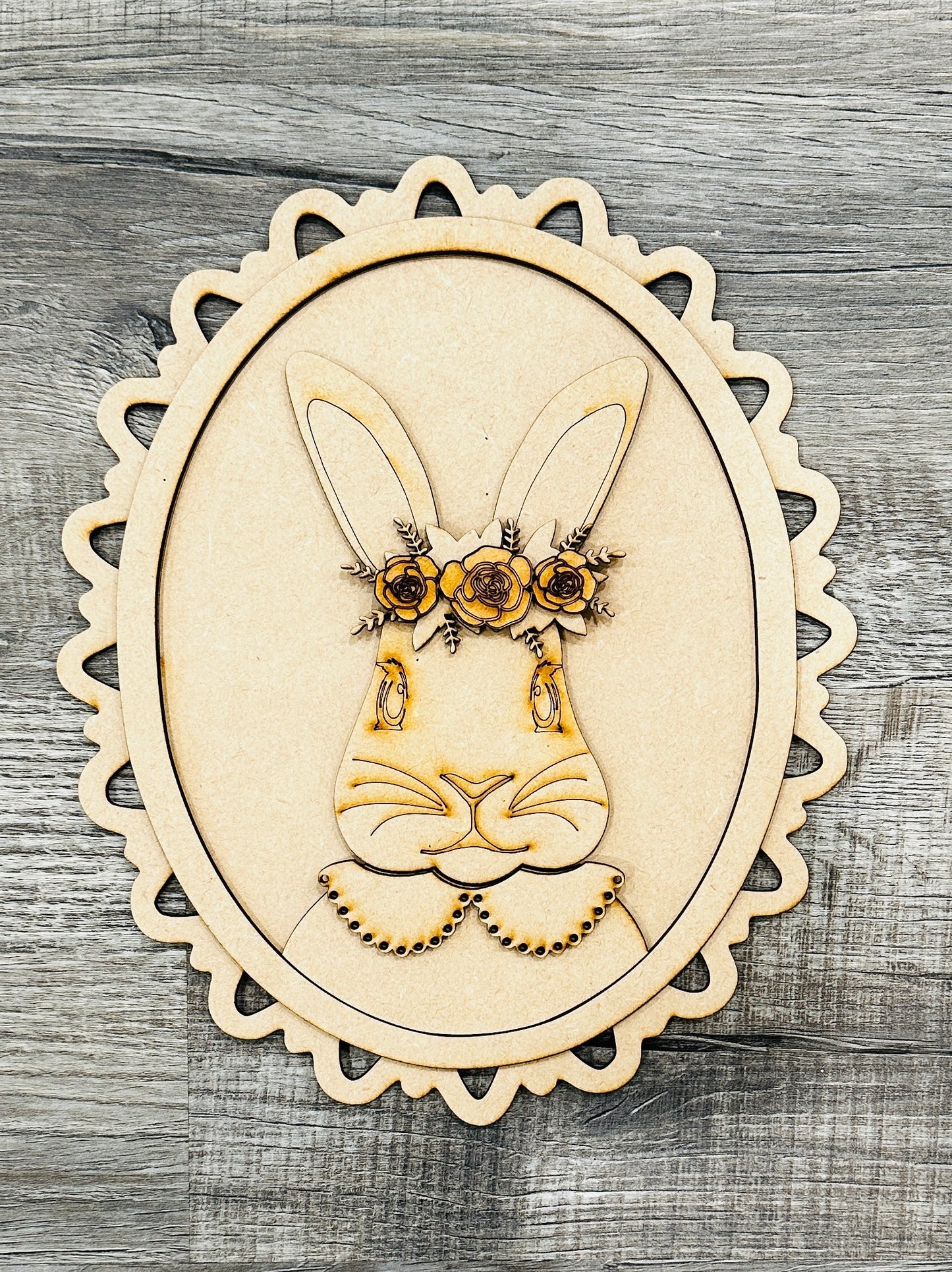Best Girl Bunny 9 3/4" x 11 3/4" - Unfinished Cutout