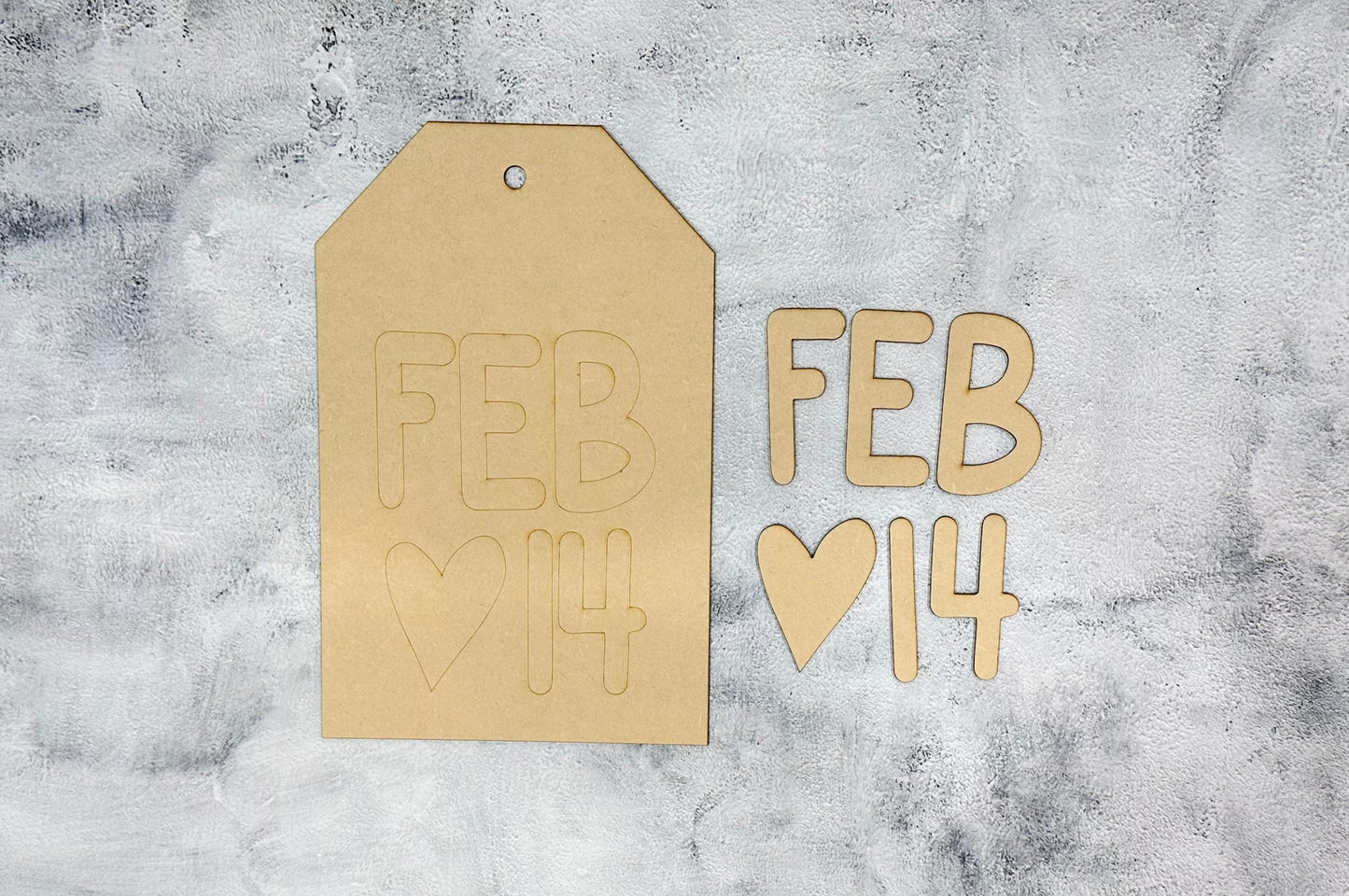 Valentine FEB 14 Tag - Unfinished Cutout