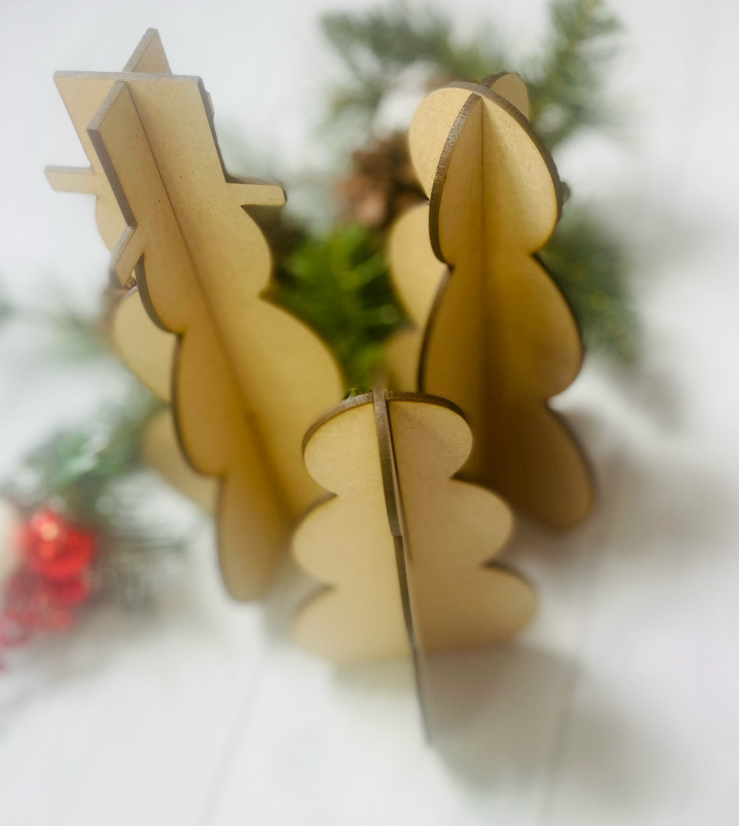 Snowman 3-D set of 3 Unfinished Cutouts