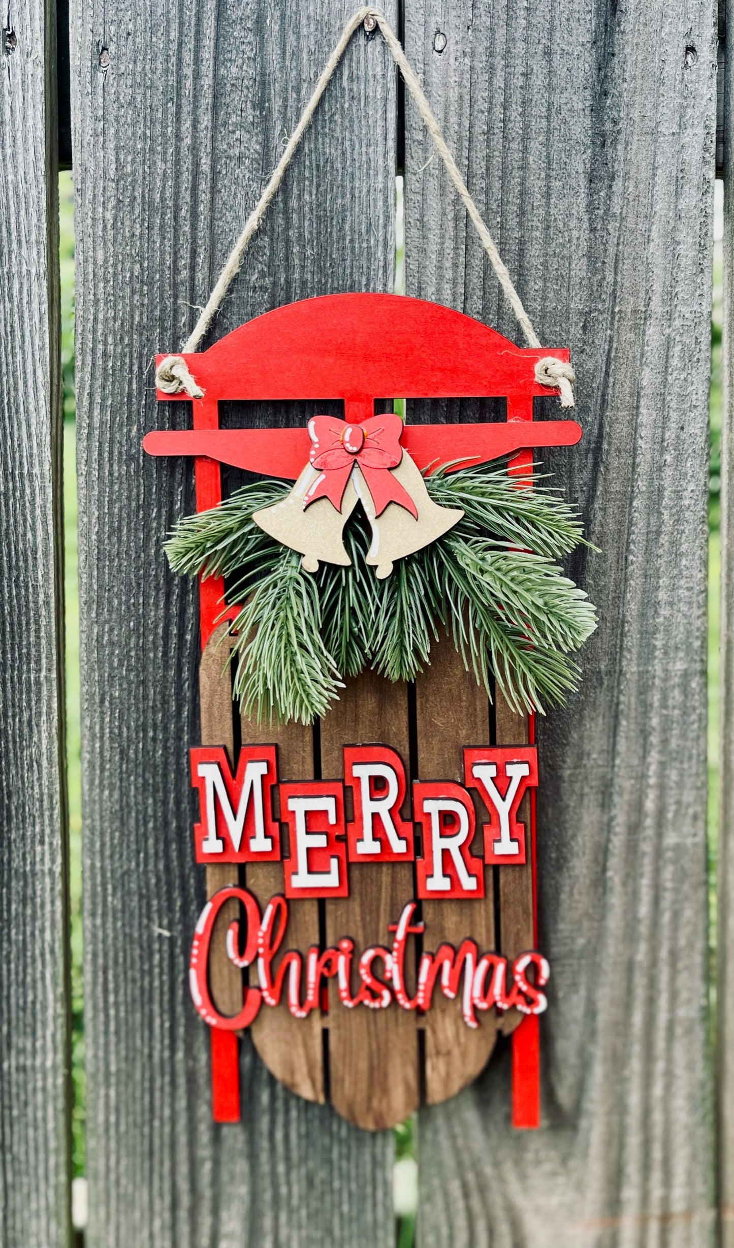 Christmas Sled - Unfinished Cutout Kit