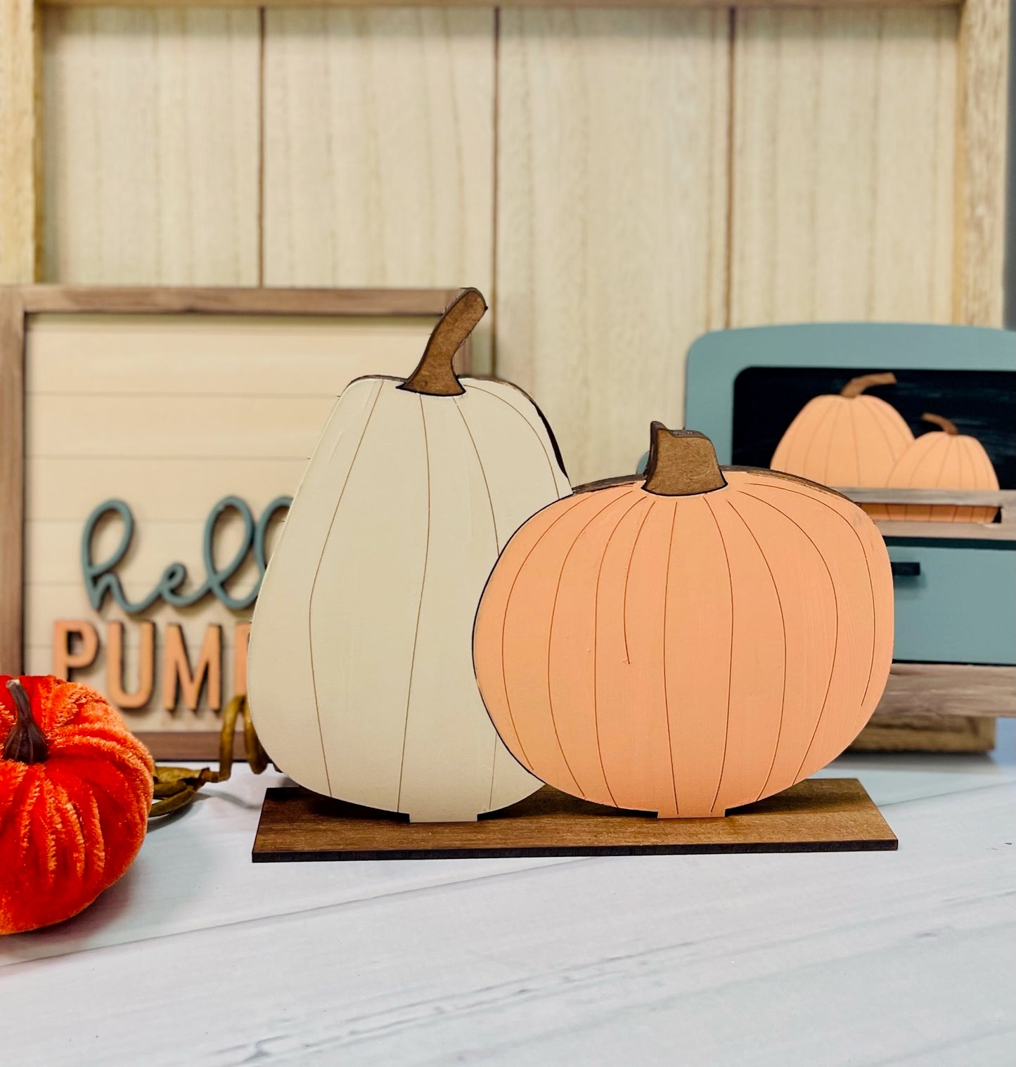 Old Truck Hello Pumpkin Kit - Unfinished Cutouts