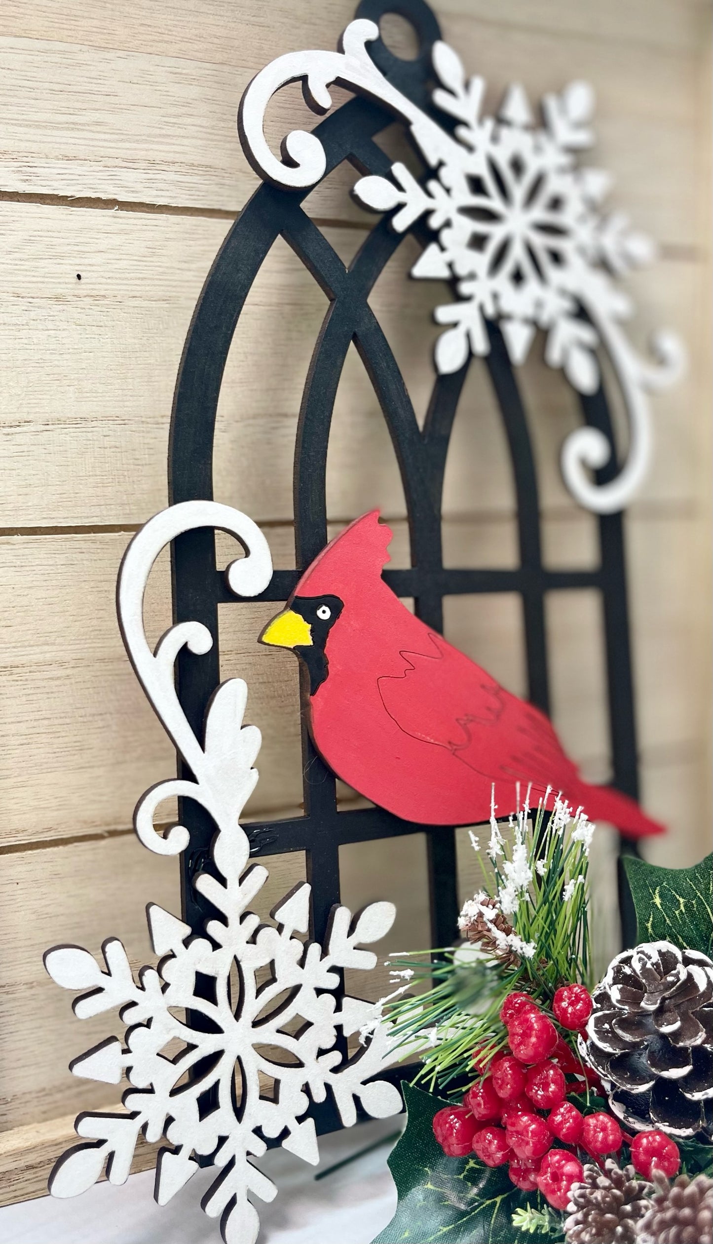 Cardinal Snowflakes - Unfinished Cutouts