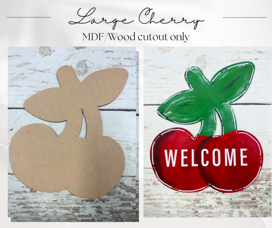 Cherry - Unfinished Cutout- large