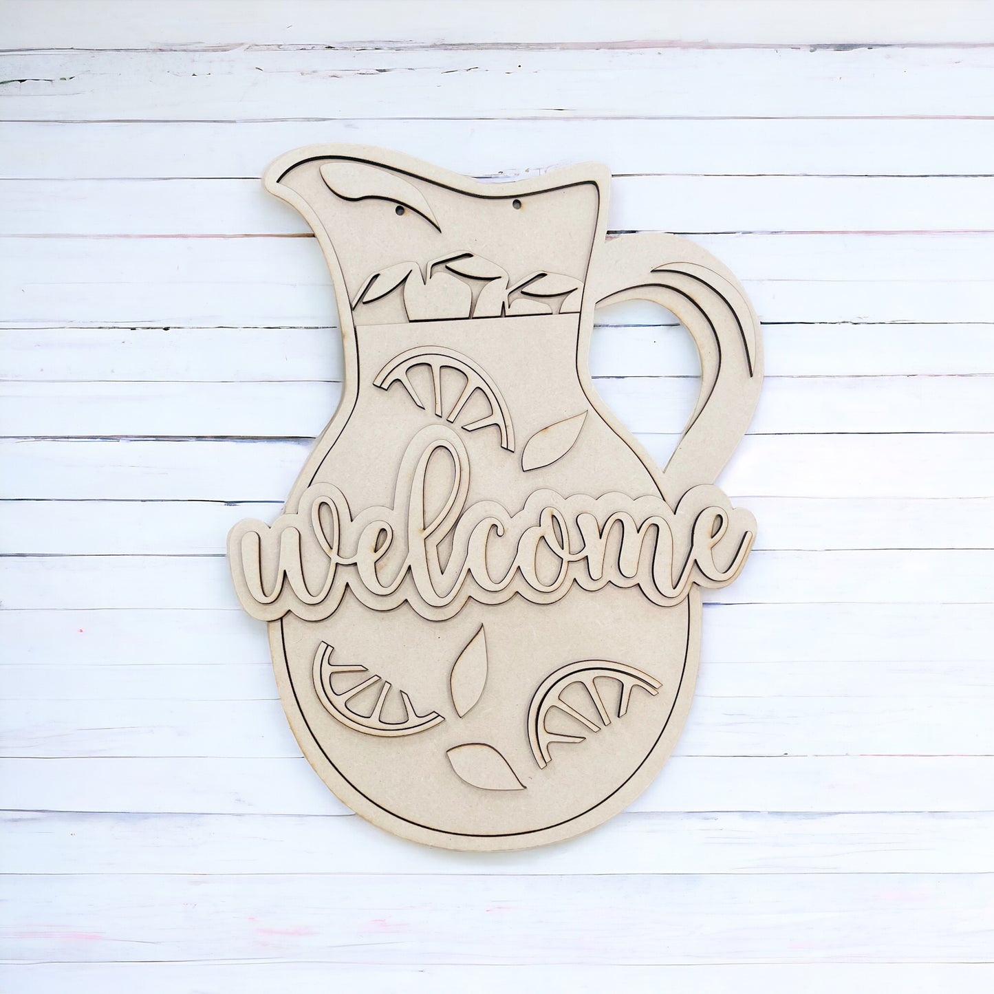 Lemonade Welcome Door Hanger-unfinished