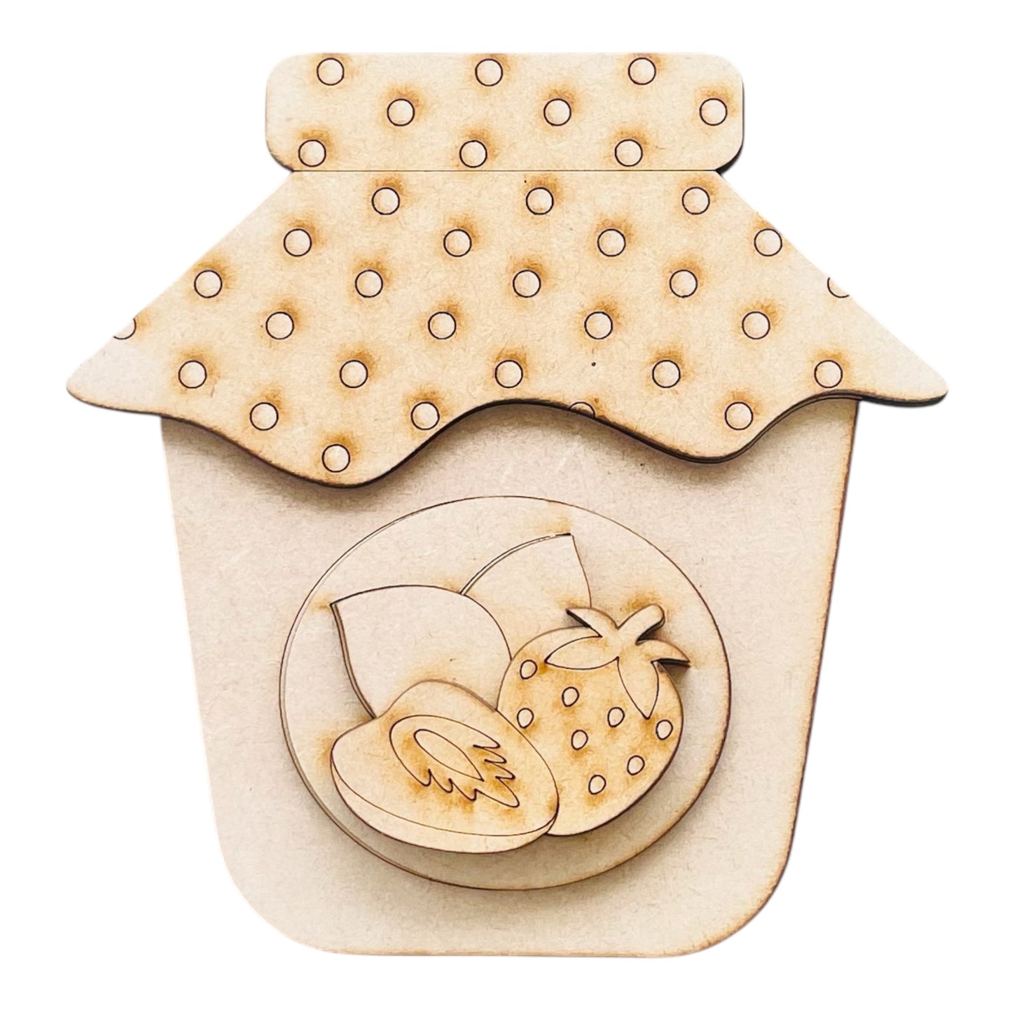 Strawberry Jam Jar-unfinished cutout