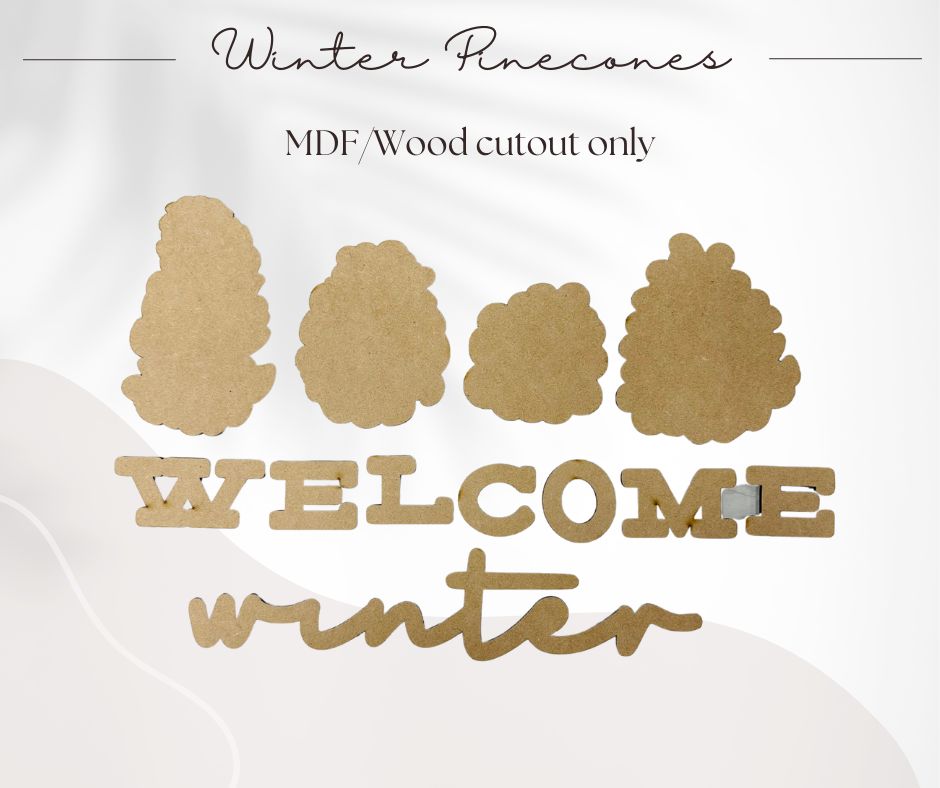Winter Pinecones - Unfinished Cutouts