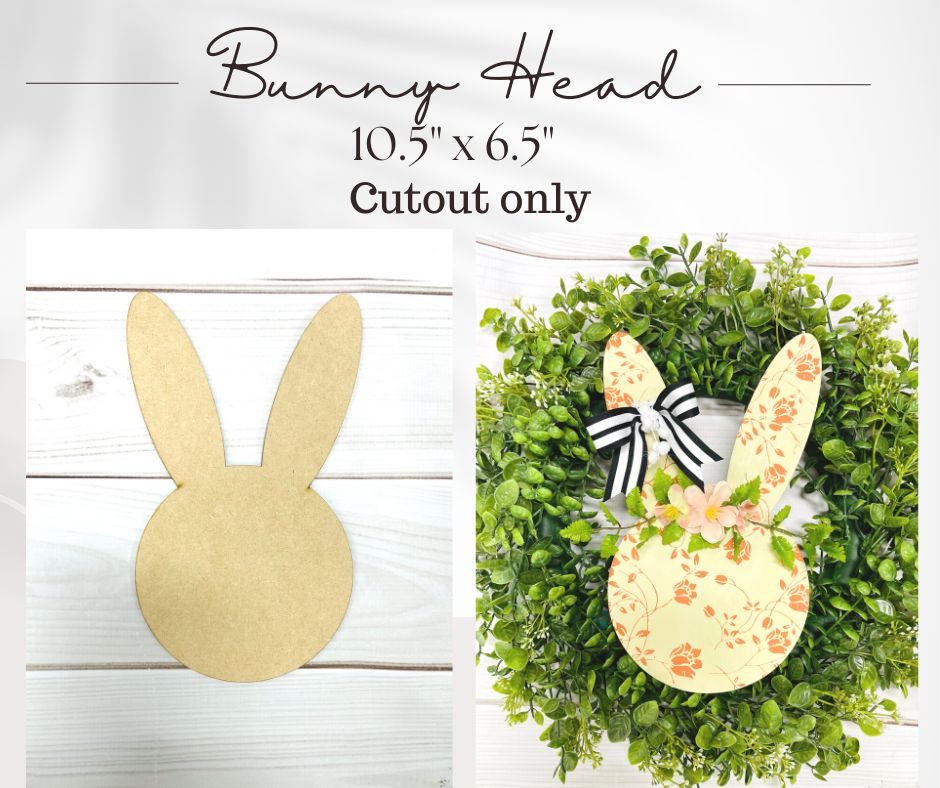 Bunny Head - Unfinished cutout Only