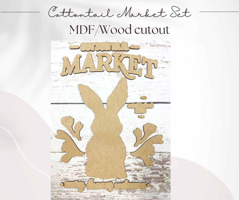 Spring Cottontail Market - Choose Just Bunny or Entire Set