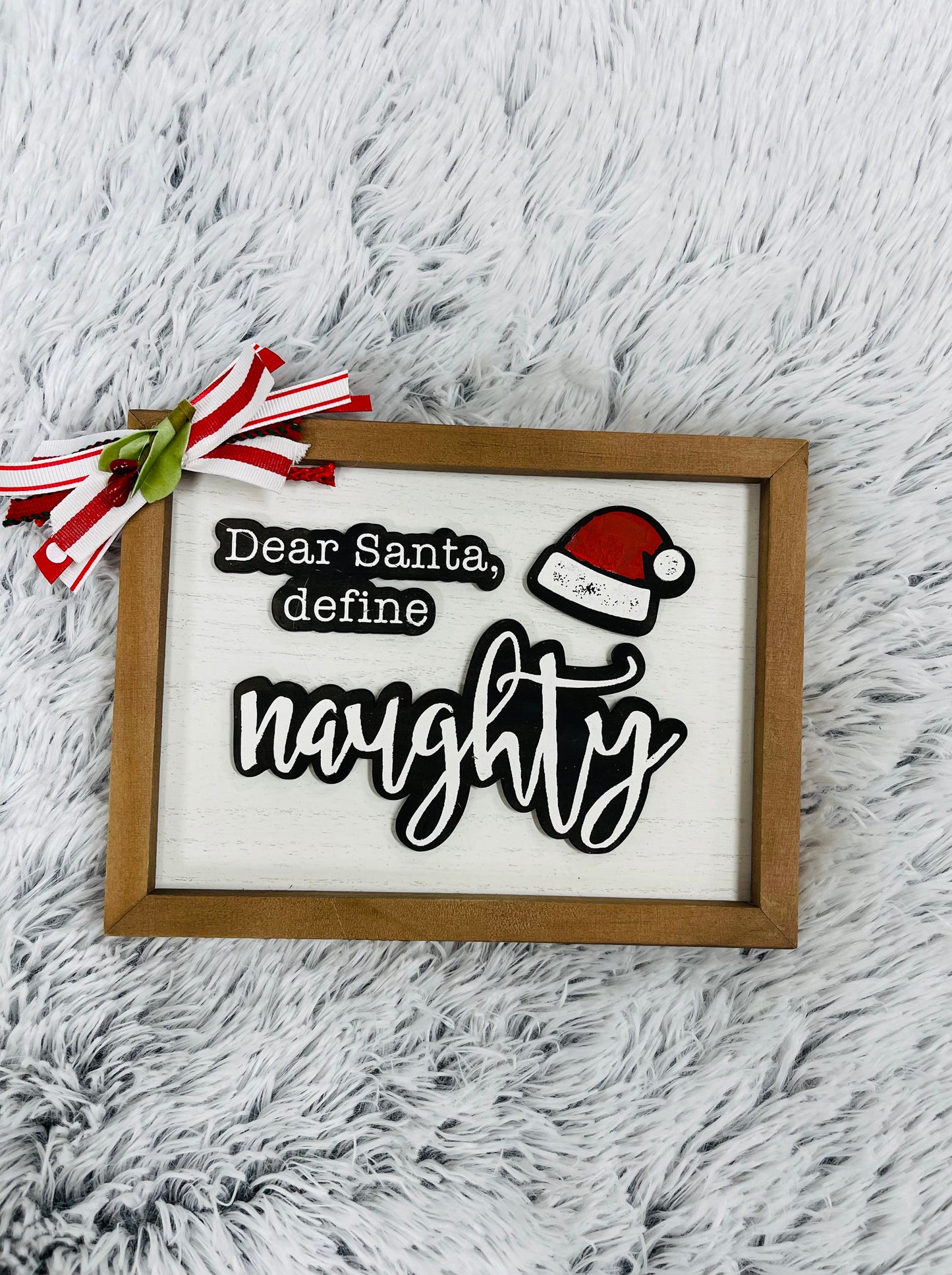 Dear Santa Define Naughty - unpainted wood cutout