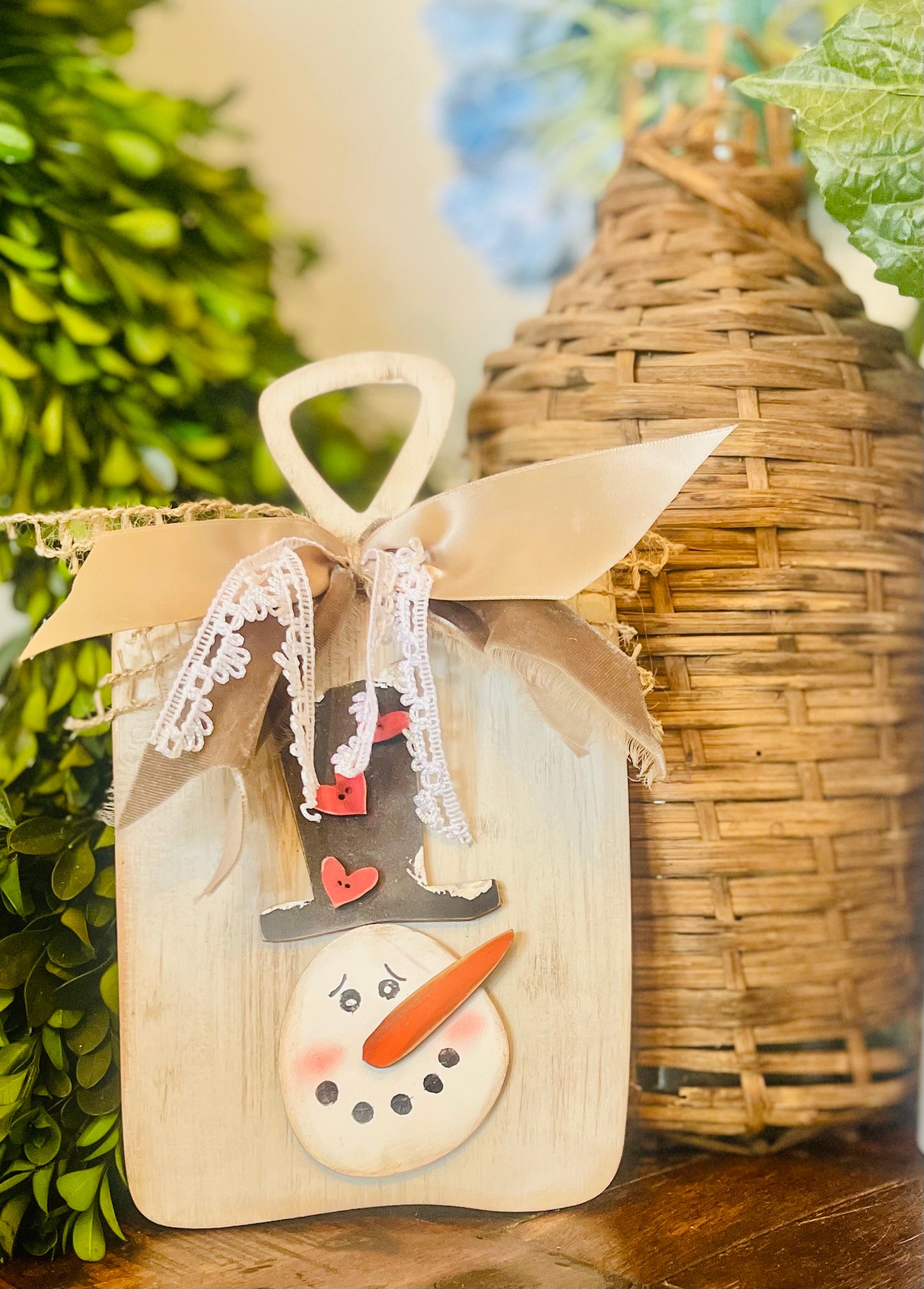 Primitive Snowman Board - Unfinished Cutout