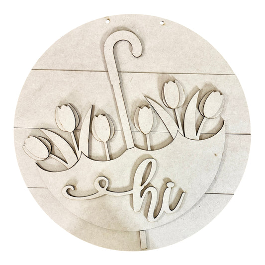 Hi Umbrella Door Round-unfinished