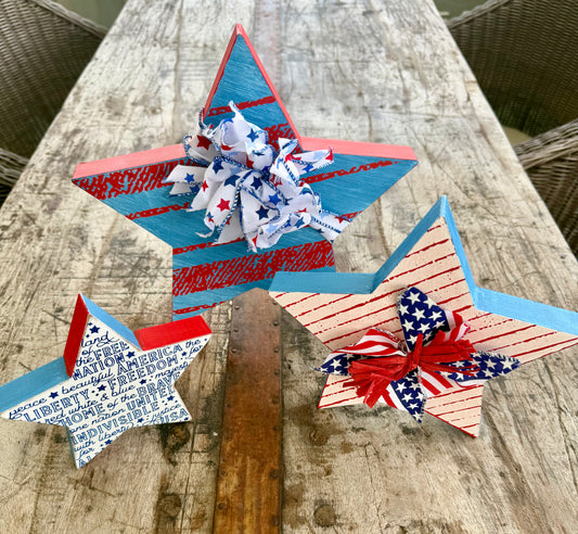 Chalk Stars (set of 3)-Finished