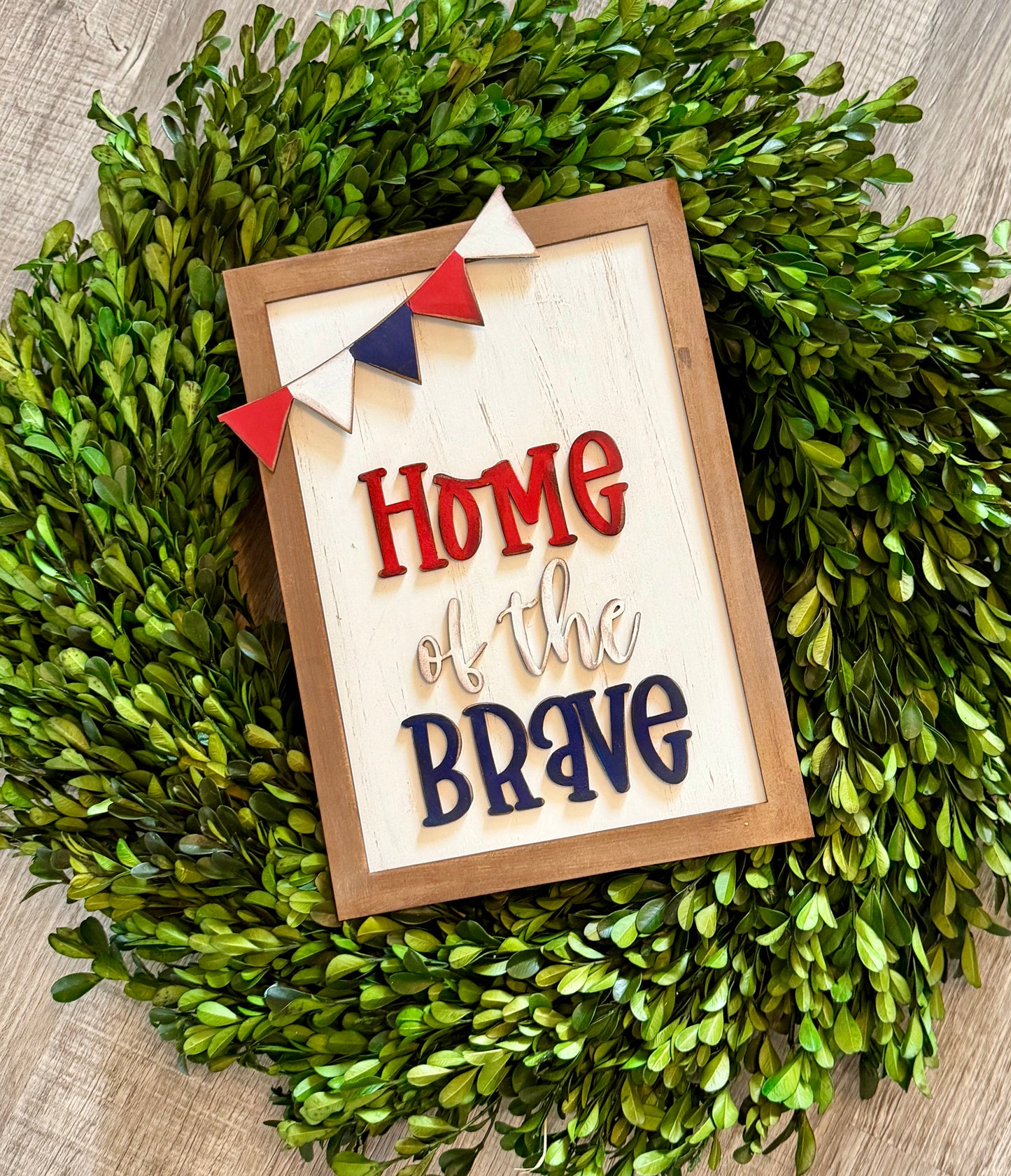 Home of The Brave Sign-unfinished