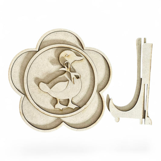 Duck Flower Frame with Stand-unfinished