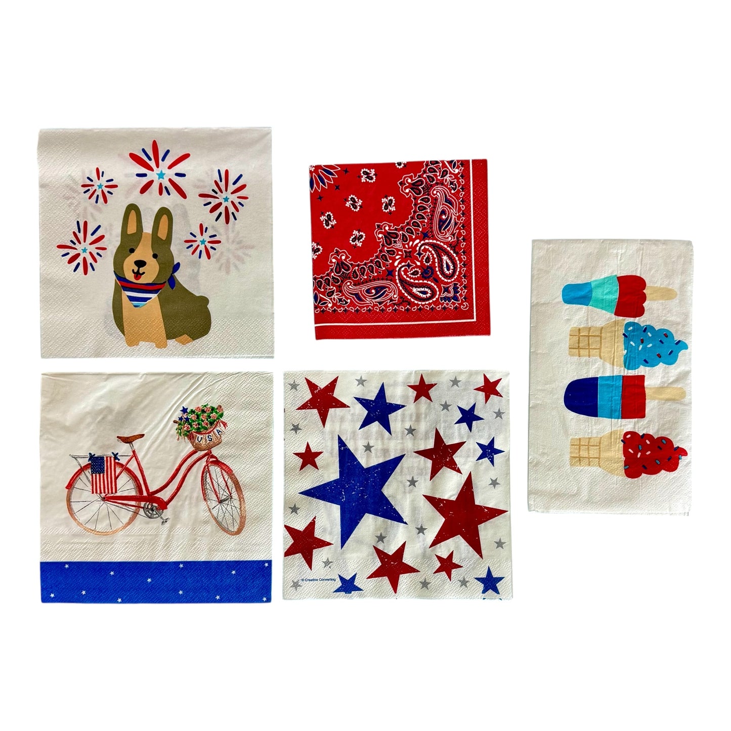 Red White & Blue Variety Napkin Bundle