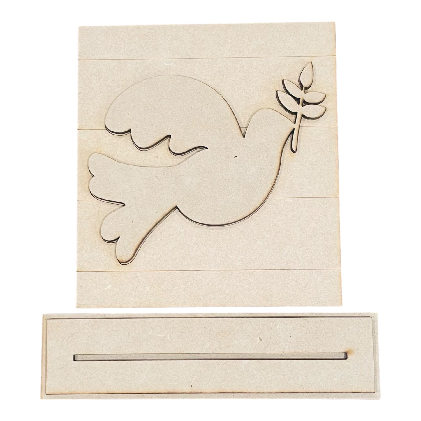 Dove with Olive Branch Standing Sign-unfinished
