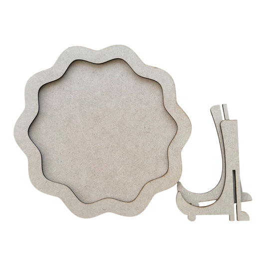 Round Wavy Frame-unfinished