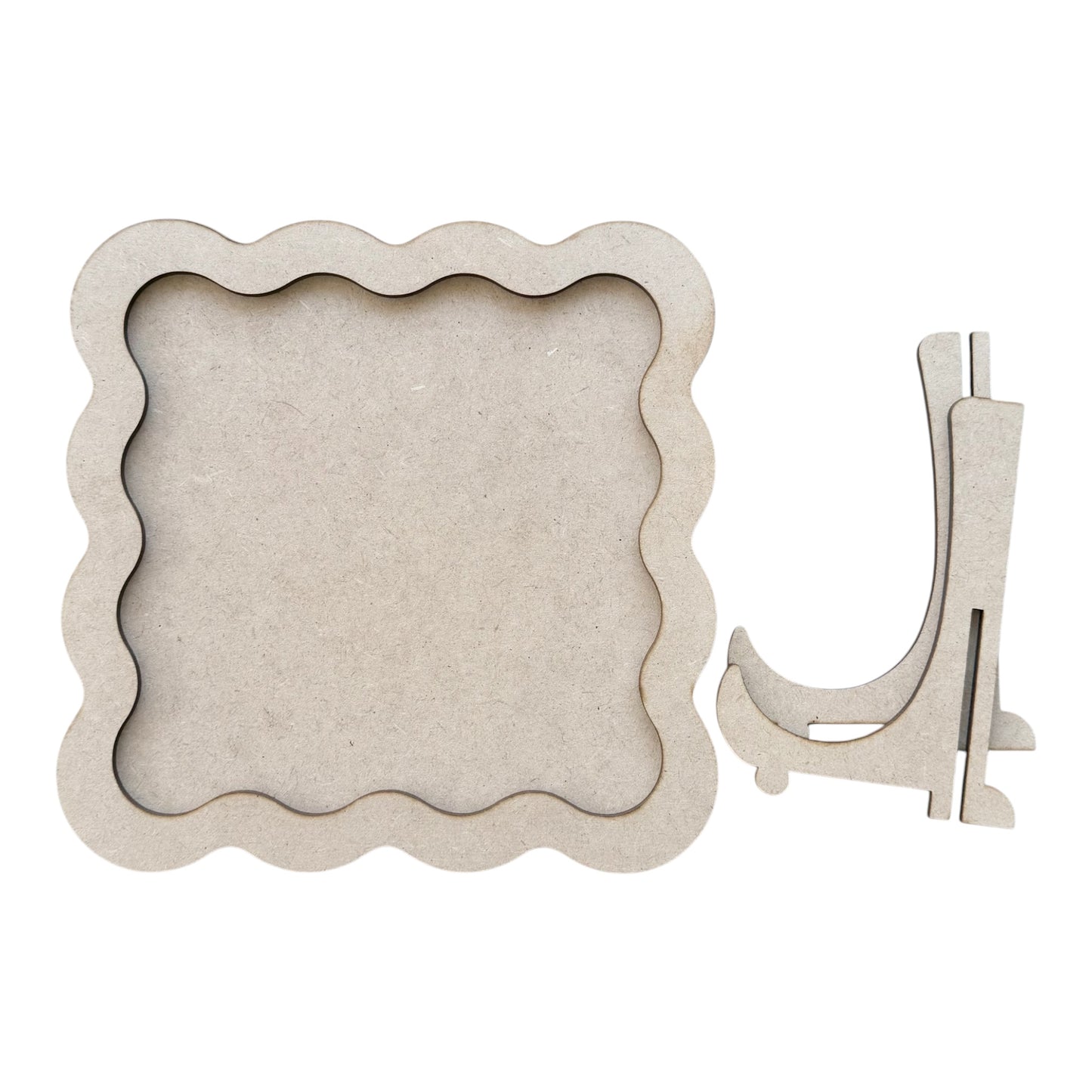 Square Wavy Frame with Stand-unfinished