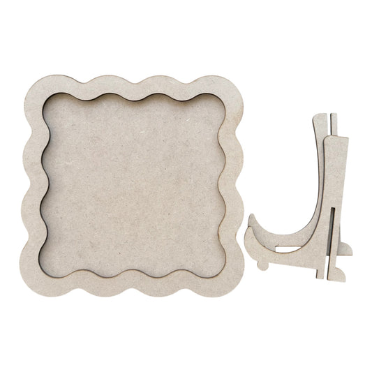Square Wavy Frame with Stand-unfinished