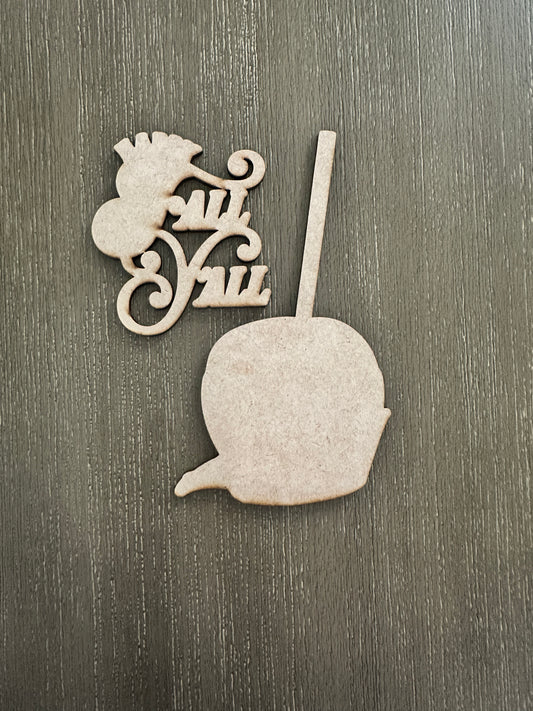 Happy Fall Y'all - Unfinished Cutout