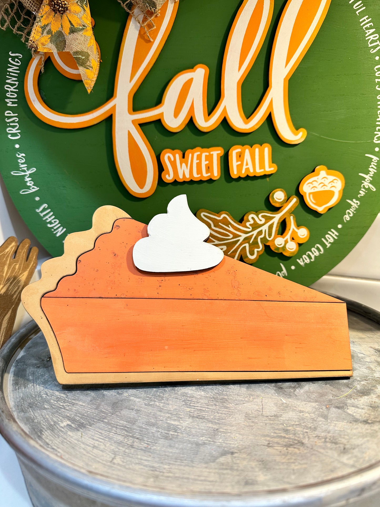 Big Pumpkin Pie Slice - Unfinished Cutout