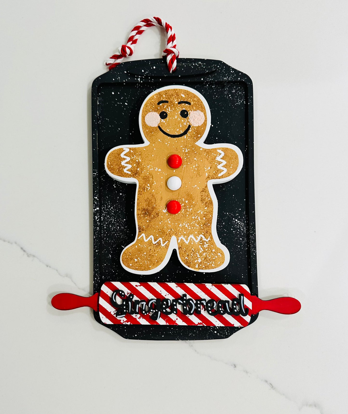 Gingerbread Cookie Tray with Rolling Pin Oct Club - Unfinished Craft Cutout