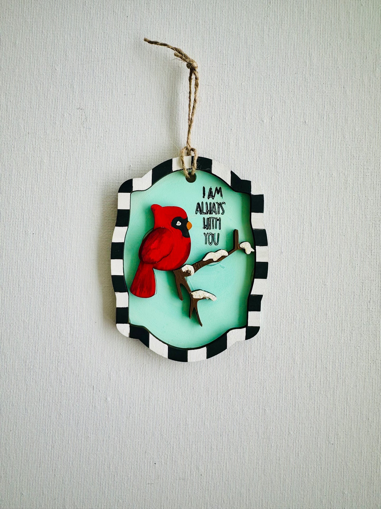 Whimsical Cardinal Ornament-unfinished