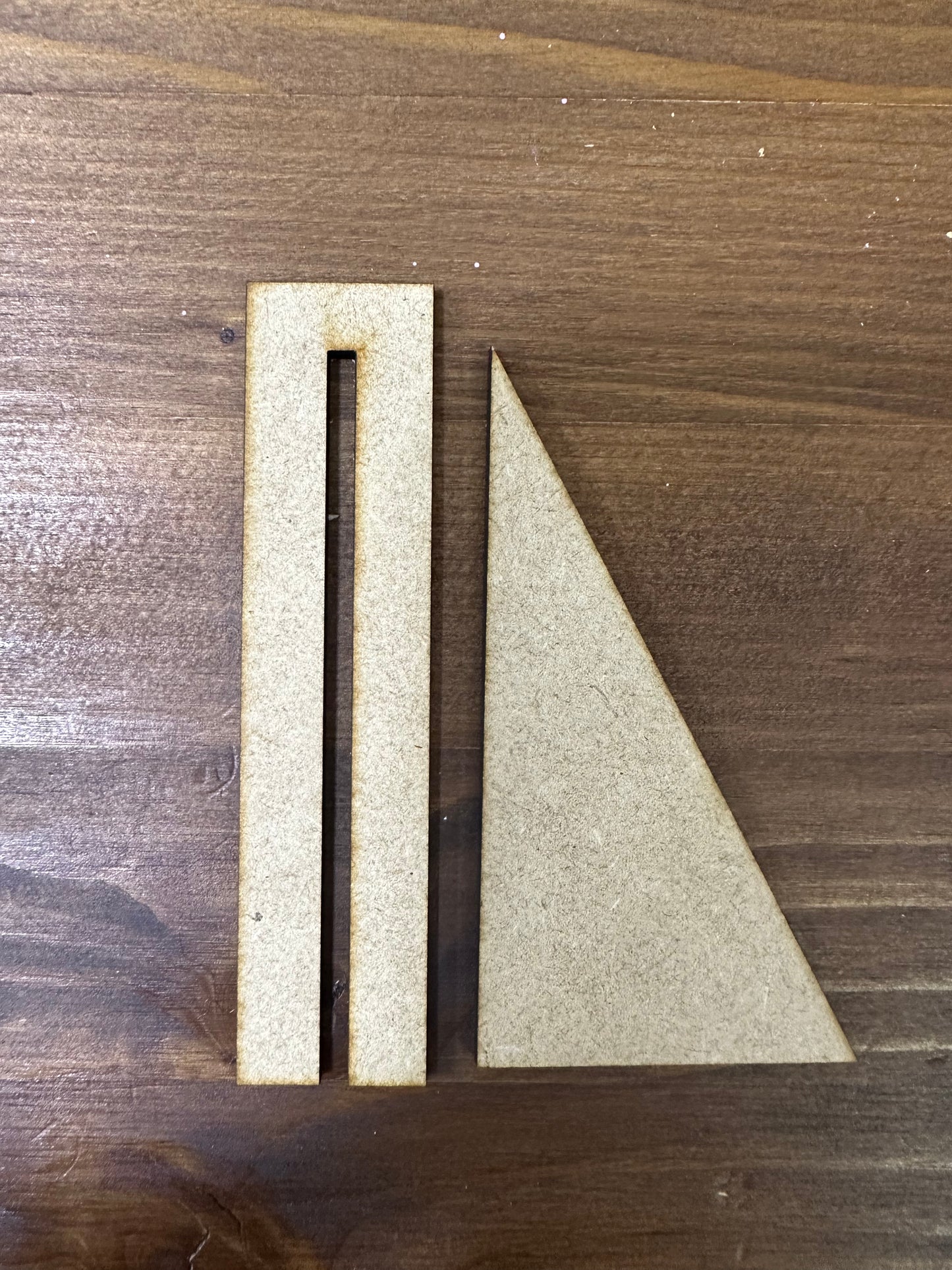 Set of 2 Triangle Stands - Unfinished Cutouts