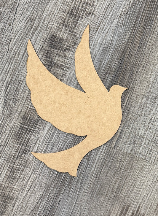 Christmas Dove Cutout - Unfinished