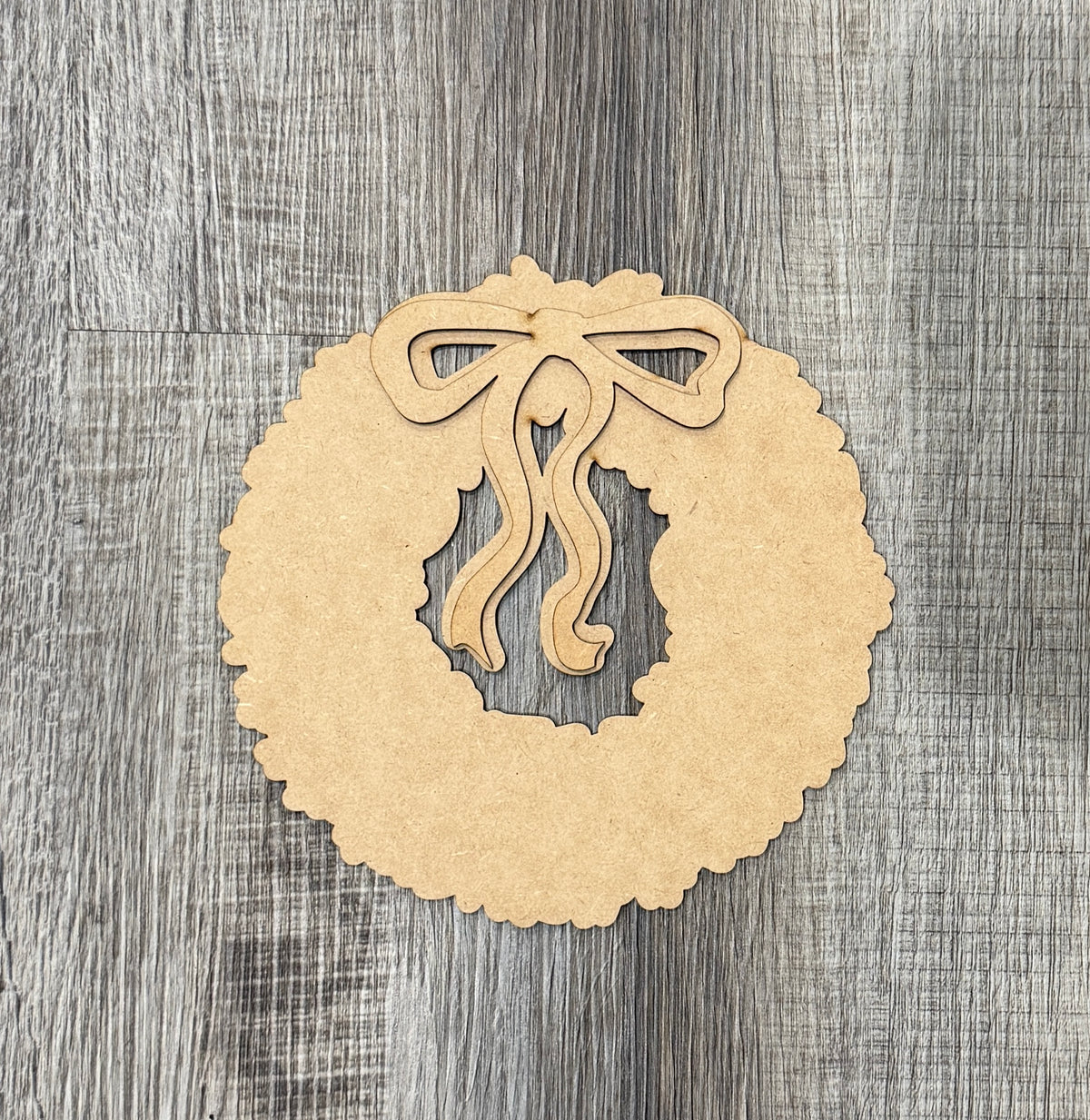 Christmas Wreath - Unfinished Cutout