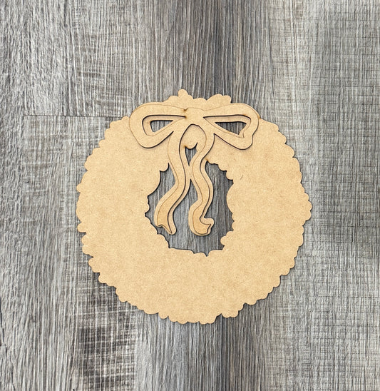 Christmas Wreath - Unfinished Cutout