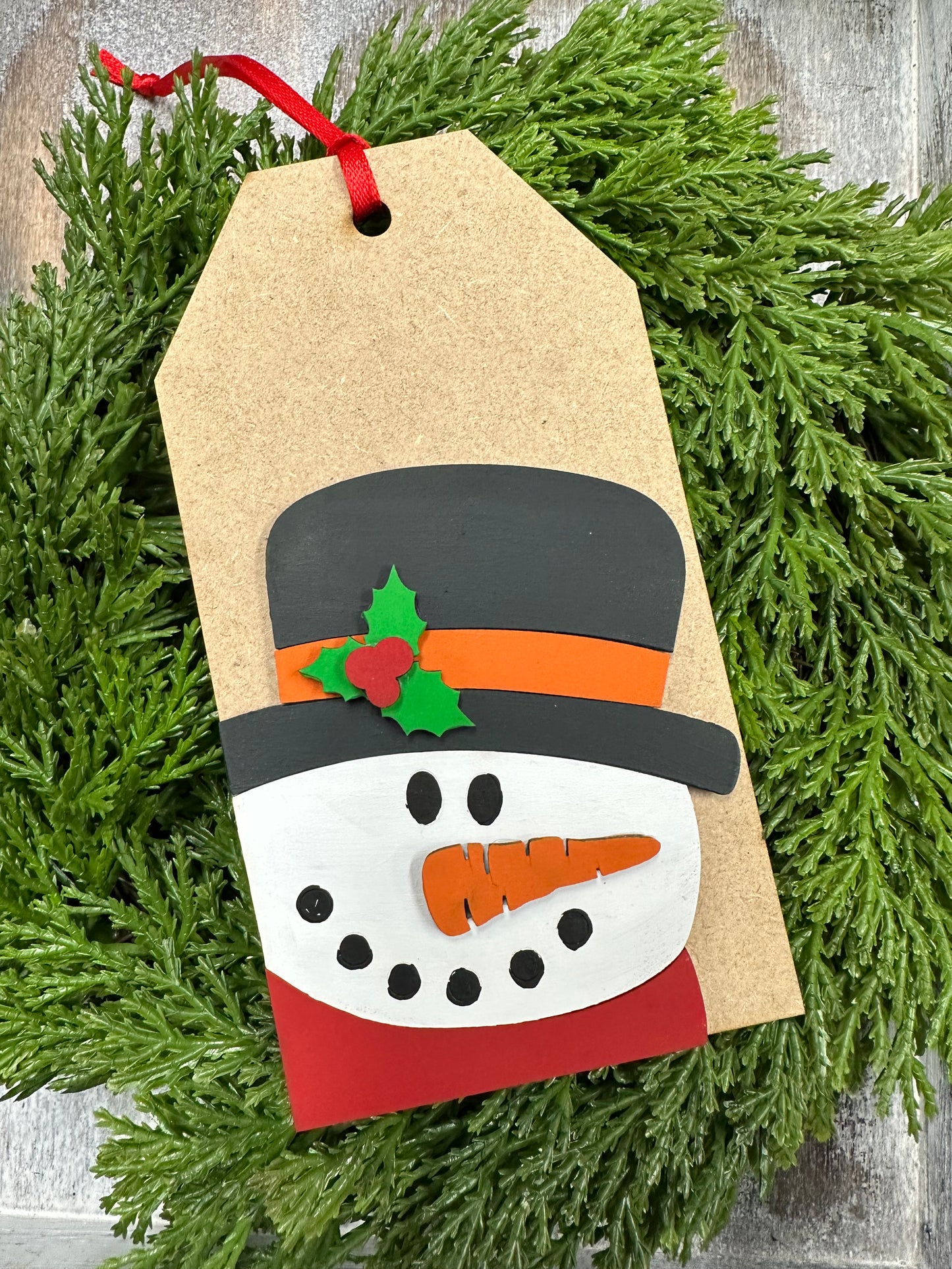 Snowman Tag 6" - Unfinished Cutout