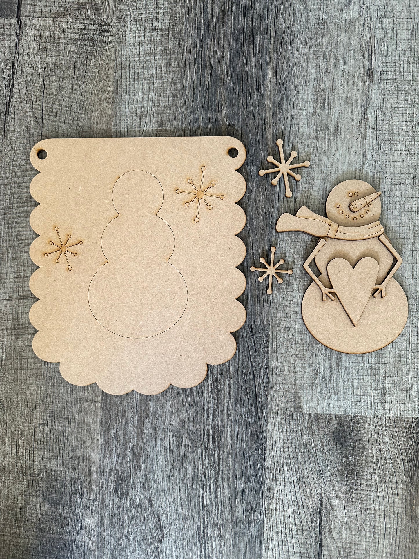 Snowman Sign - Unfinished Cutout