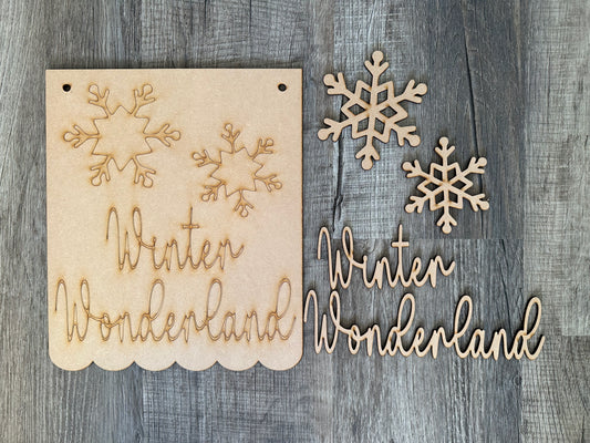 Winter Wonderland Sign - Unfinished Cutout
