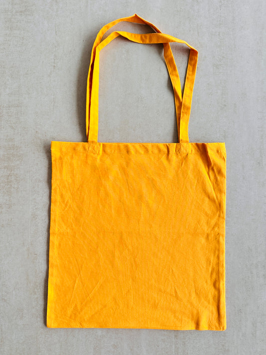 Mustard Color 100% Cotton Tote Bags - No design