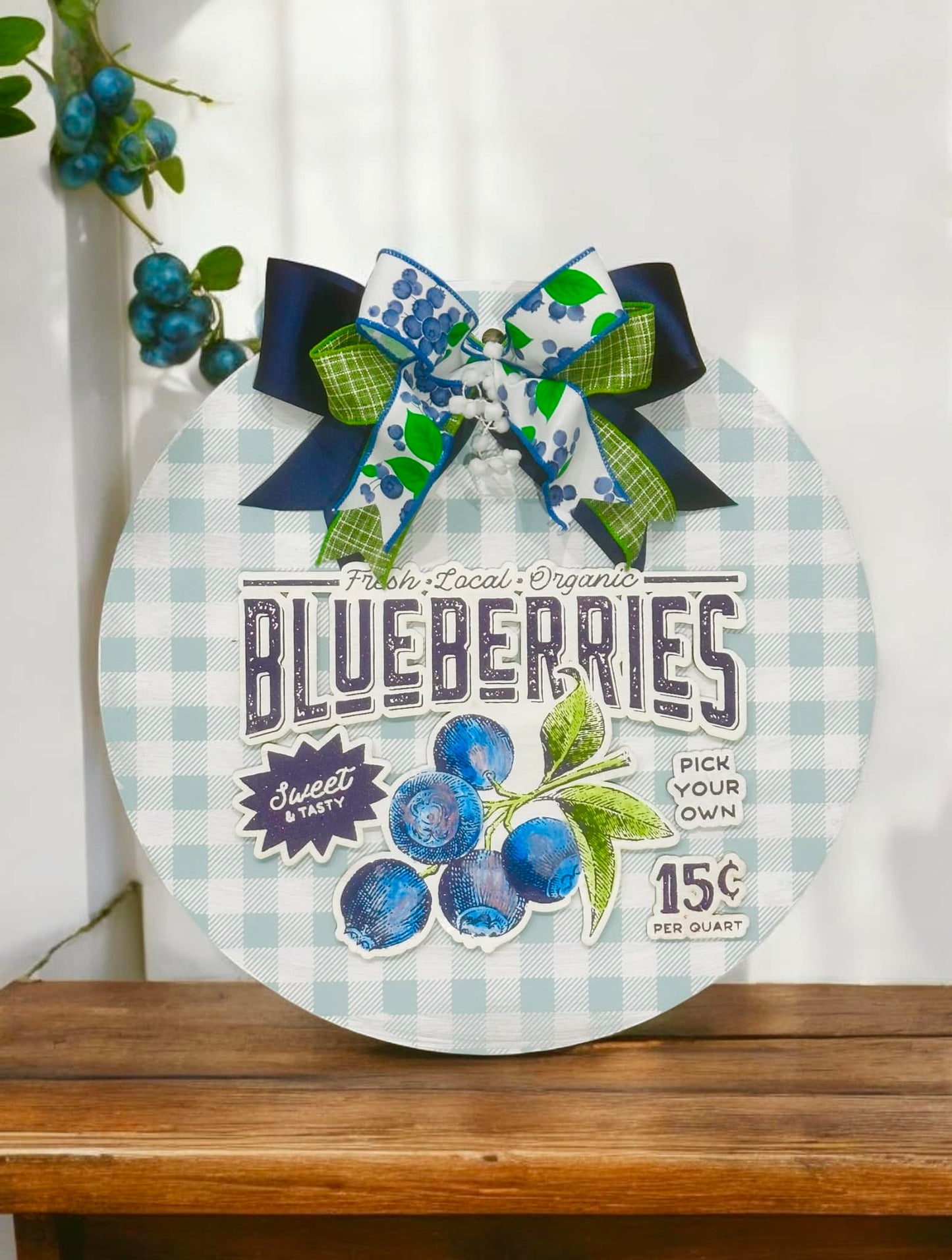 Vintage Blueberry-July Club Unfinished Cutout