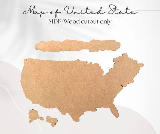 Map of United States Cutout