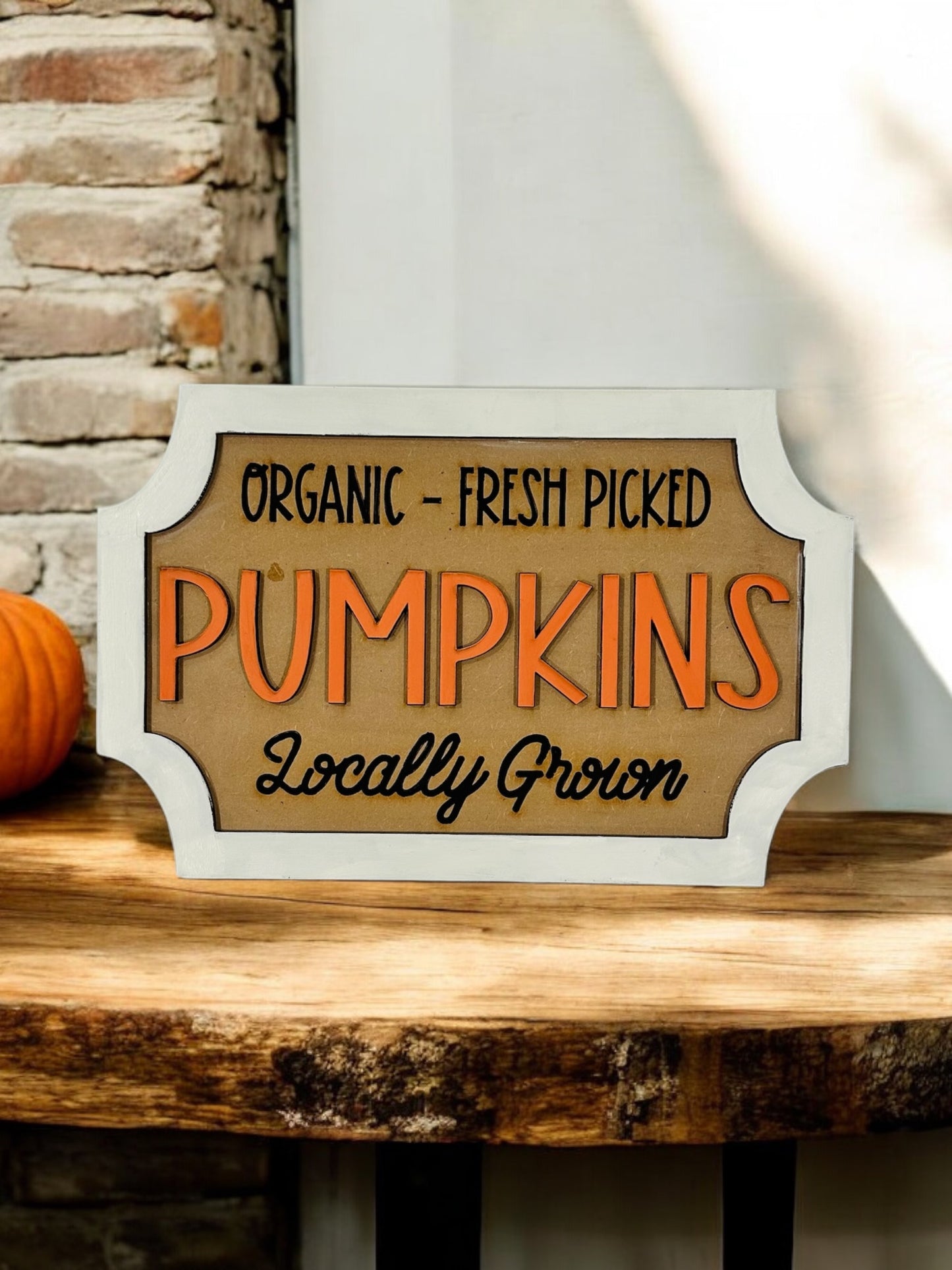 Fresh Picked Pumpkin Sign - Unfinished Cutouts