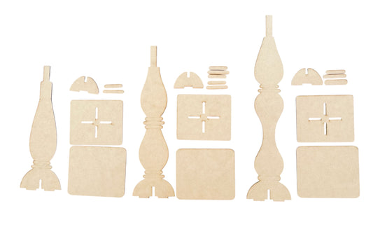 Interchangeable Pedestal Spindles-unfinished